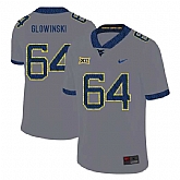 West Virginia Mountaineers 64 Mark Glowinski Gray College Football Jersey Dzhi,baseball caps,new era cap wholesale,wholesale hats